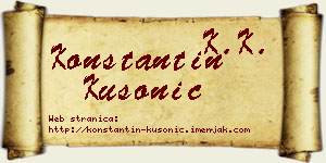 Konstantin Kusonić vizit kartica
